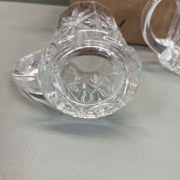 CRISTAL D'ARQUES DURAND Chantilly Taille Beaugency MUG Glass SET Coffee Set 4 - Picture 7 of 7